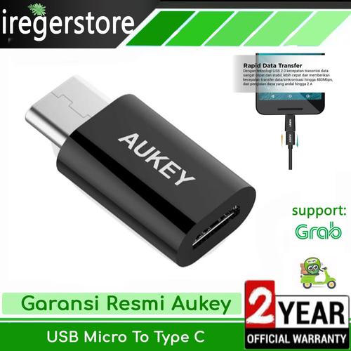 Jual Aukey Adapter Micro USB to USB-C converter Handphone Hp cabel otg ...