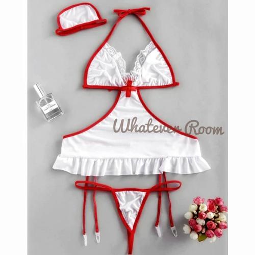 Foto Produk Valerie - Sexy Lingerie Sleepwear Nurse Dress Halloween Costume dari Whatever Room