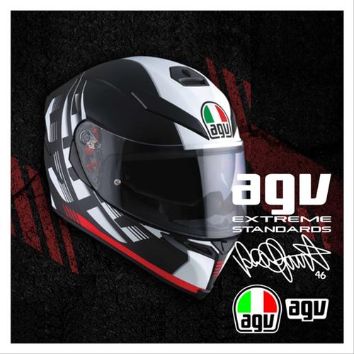 Aksesoris Sticker Helm AGV Set Custom 