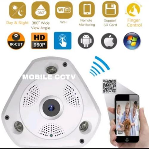Jual VR CAM 3D IP Kamera 3MP VR 360 Wireless Fish Eye 360