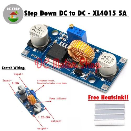 Jual Modul XL4015 DC-DC Step Down 4-38V to 1.25-36V 5A 75W XL-4015 ...
