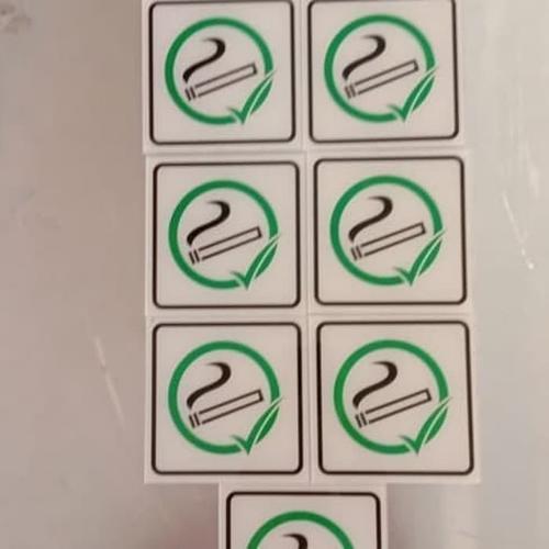 Jual SIGN AKRILIK K3 RAMBU SAFETY AREA MEROKOK UK 10X10CM Per buah ...