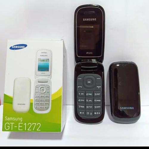Foto Produk samsung Lipat GT-E1272 dual sim hp jadul kondisi baru - Hitam dari JD STORE..