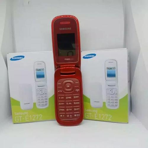 Foto Produk samsung Lipat GT-E1272 dual sim hp jadul kondisi baru - Merah dari JD STORE..