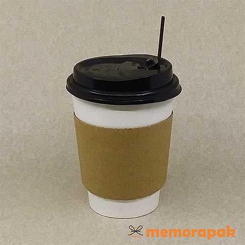 Jual Paper Cup 12 oz - Hot Cup + Tutup Hitam + Stirrer + Sleeve - Kota ...