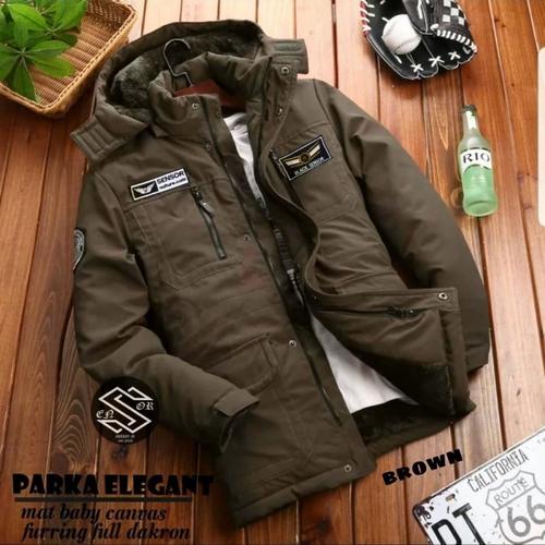 Foto Produk jaket parka pria elegant sensor terbaru - Cokelat dari playjeans