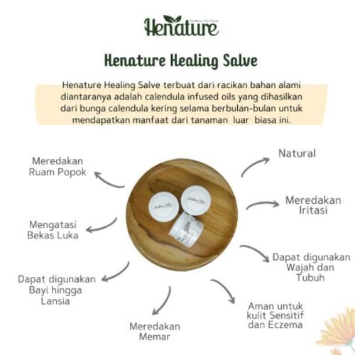 Foto Produk Henature Healing Salve 30 gr, obat alami penyakit kulit, ruam popok dari cahyaMakmur