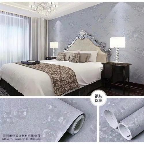 Foto Produk Termurah Grosir Wallpaper Sticker Dinding Abu-Abu Polos Bertekstur dari lily - fashion