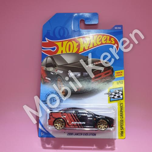 Foto Produk Hot Wheels HW Speed Graphics 2008 Lancer Evolution Black Red Advan dari Mobil Keren