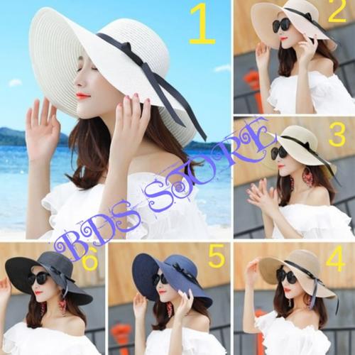 Topi pantai lebar classic widen sun hat 