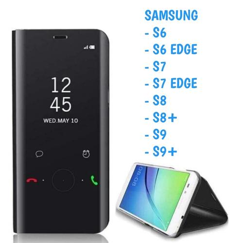 Foto Produk Clear View S7 Edge S8+ S9+ Samsung Sarung Flip Mirror Cover Standing dari Indo Smart Acc