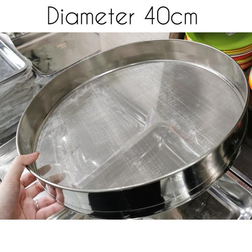 Gambar powder strainer / pengayak tepung / saringan tepung stainless 40cm dari kudamasbsd Jakarta Barat Tokopedia