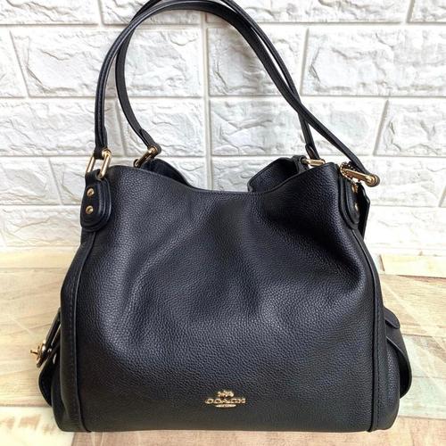 coach pebbled leather edie 31 shoulder bag