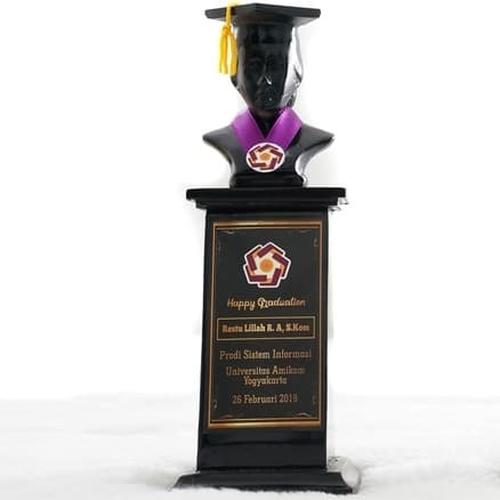 Jual Plakat Patung Wisuda Vandel Cewek Kado Wisuda - Hijab, Tanpa Box