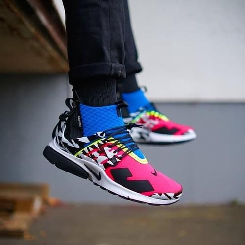 NIKE AIR PRESTO MID RACER PINK BLUE 