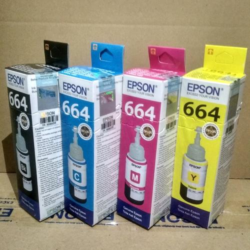 Jual Tinta EPSON 664 Warna Lengkap Bk Cyan Magenta dan Yellow - Kota Bogor  - Diana Indahsari | Tokopedia