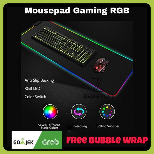 Foto Produk Mousepad Gaming Polos RGB - 78 x 30 dari ZigZag-Store
