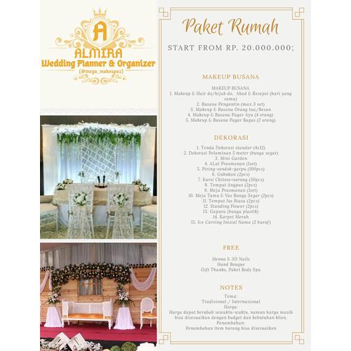 Jual Paket Pernikahan Di Rumah Bisa Dp Uang Muka Kota Bogor Almira Wedding Planner Organizer Tokopedia
