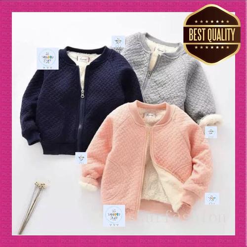 Foto Produk Jaket Hangat Bayi Winter Warm Velvet Sweater Jacket Import! - 2-4 Tahun, Abu-abu dari SS TheGoodStuff