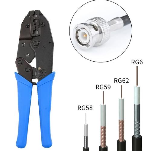 Jual CRIMPING TOOL Ratchet Coax Cable Crimp Tool for RG58 RG59 RG62 RG6