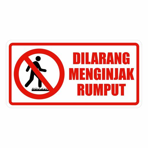 Promo Rambu Sign Dilarang Menginjak Rumput 50cm x 25cm Plat Alumunium ...