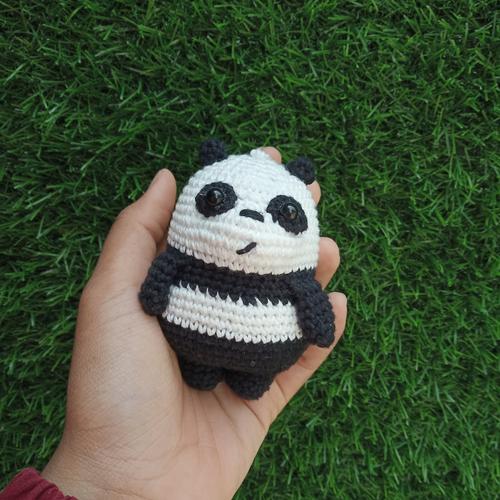 Jual Boneka Rajut Amigurumi We Bare Bears Beruang Panda | Gantungan ...