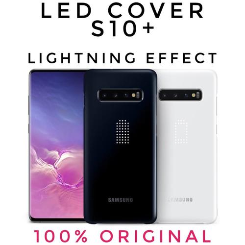 Foto Produk Samsung S10 Plus S10+ LED COVER Lightning Effect ORIGINAL Case Casing - Putih dari Laku8pedia
