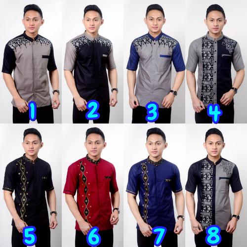 Foto Produk BAJU KOKO PRIA MEN CLOTH | KEMEJA KOMBINASI LENGAN PENDEK MIX SERIES dari Batik Tajir