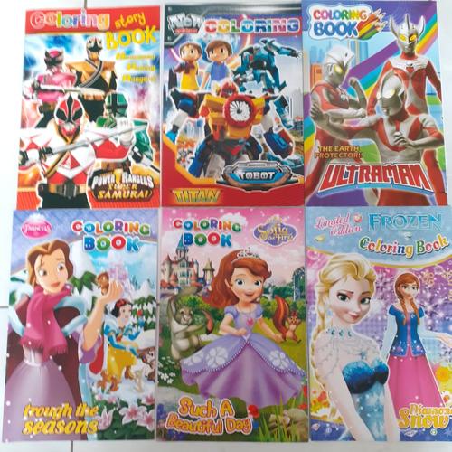 Gambar Buku Edukatif Anak Belajar Mewarnai Motif Karakter / Coloring book dari dicjono Kota Bandung Tokopedia