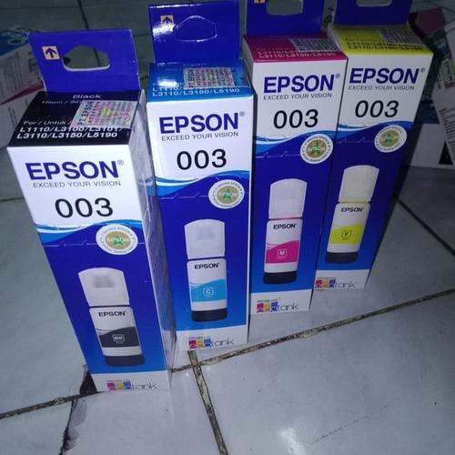 Jual 1 SET TINTA EPSON L3110 L3150 L5190 003 - Multi - Jakarta Barat -  naurashop07 | Tokopedia