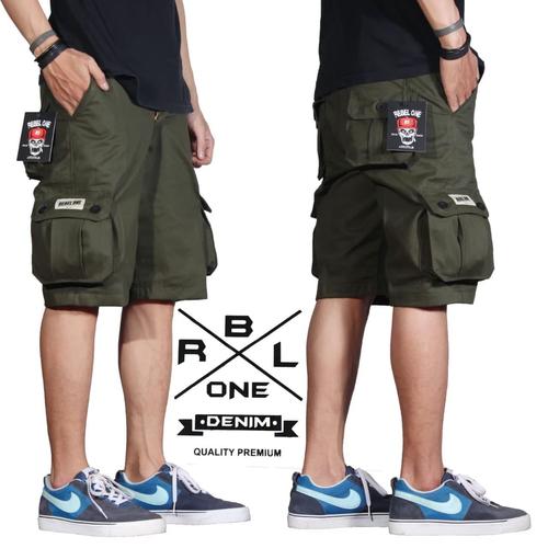 Foto Produk celana cargo pendek pria terlaris premium - Hijau dari playjeans