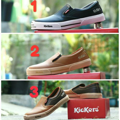 Foto Produk Sepatu Kickers MX One Slip On Casual Santai Formal Pria Coklat Tan - Tan Coklat Tua, 39 dari RINDU_ORDER