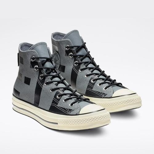 grey leather chucks