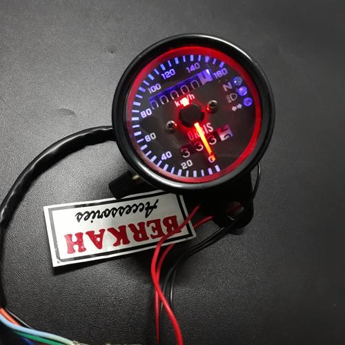 Foto Produk Rpm speedometer jarum led indikator km sen lampu jauh netral universal dari berkah accesories