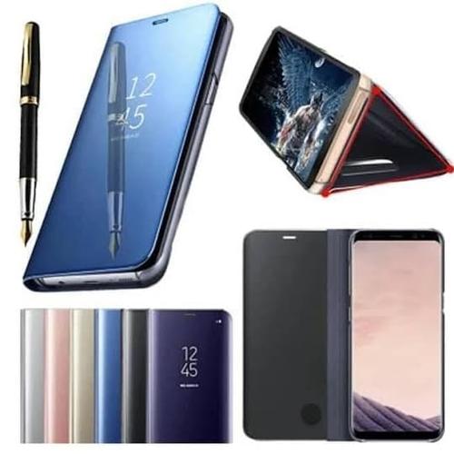 Foto Produk Samsung S6 Edge Flip Mirror Case Sarung Clear View Stand Casing Cover dari Indo Smart Acc