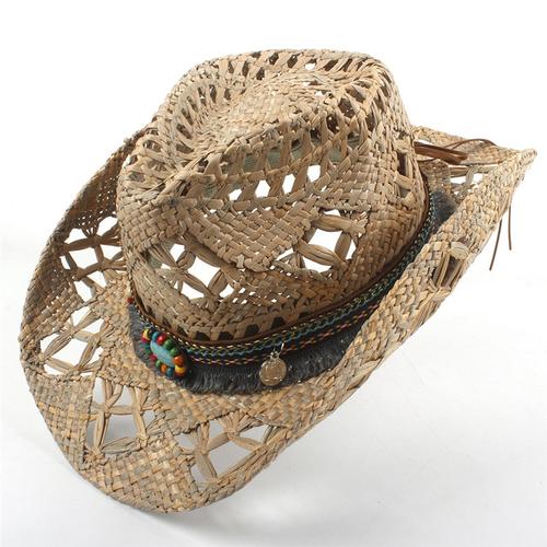 Natural Straw Cowboy Hat Women Men 