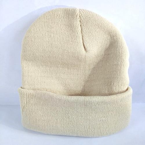 Beanie Hat Topi Kupluk Polos - Cream 