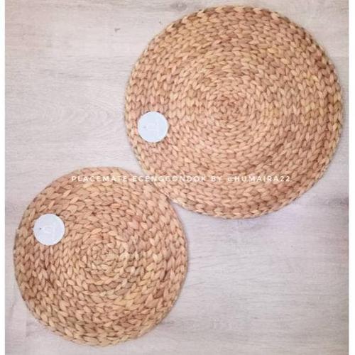Foto Produk Placemat eceng gondok/alas piring/alas meja dari Qirab Busana