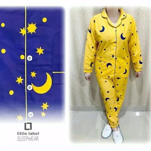 Foto Produk Baju Tidur Piyama Wanita/Cewek Dewasa Pajamas Katun Pp Starmoon dari Chel'z Shop