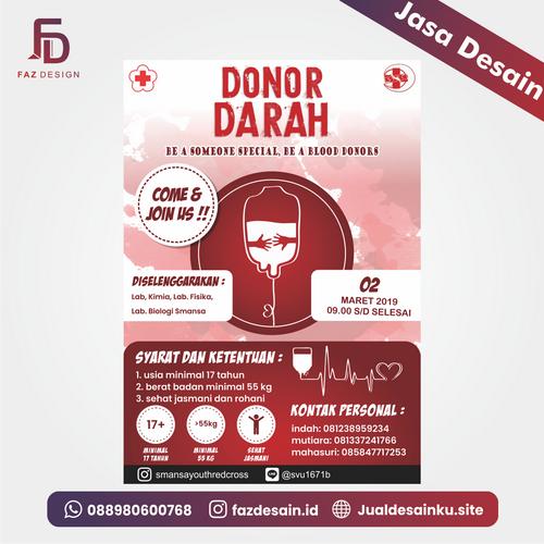 Jual jasa pembuatan desain poster kesehatan tentang donor darah