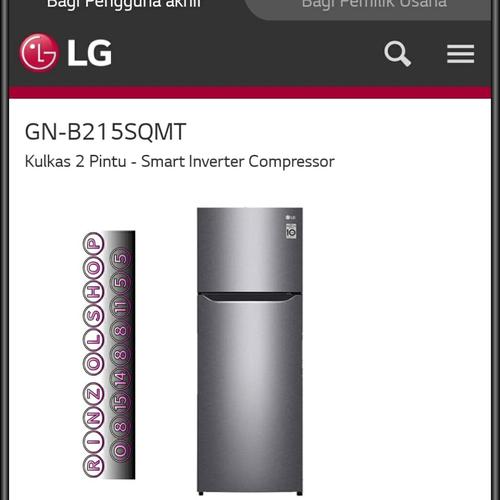 Gambar KULKAS LG GN-B215SQMT SMART INVERTER MULTI AIR FLOW TWIST ICE 2 PINTU dari rinz olshop Jakarta Utara Tokopedia