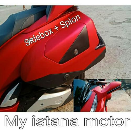 Foto Produk Paketan modifikasi honda pcx sidebox dan spion-Hitam assesoris dari NAURA AKSESORIS