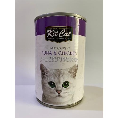 Jual Kit Cat Tuna & Chicken 400g / Makanan kucing basah kaleng KitCat