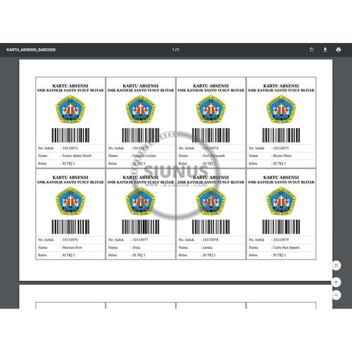 Jual Program Aplikasi Absensi Siswa Barcode SMS Gateway Kab