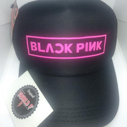 Jual Topi Trucker Hat - Black Pink 