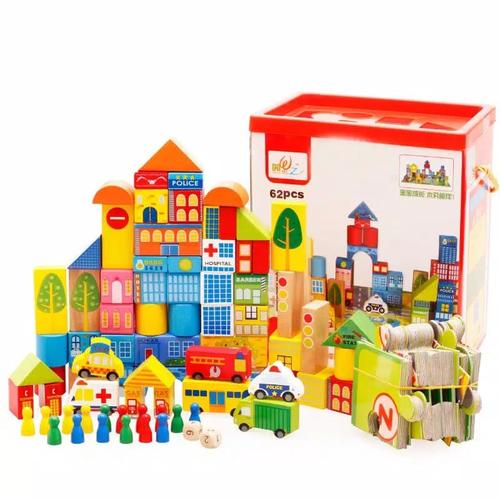 Foto Produk Mainan Edukasi Wooden Toys Transportasi 62pcs dari Olive Tree Indonesia