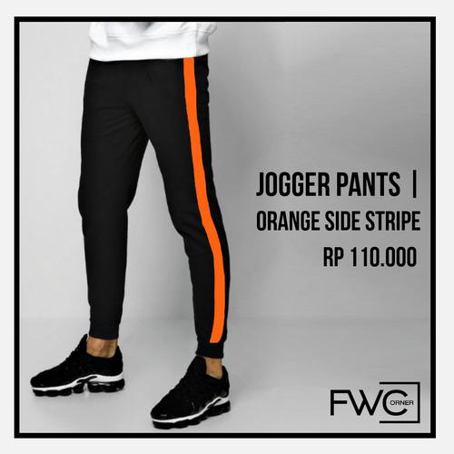Jual Jogger Orange Side Stripe - Celana 
