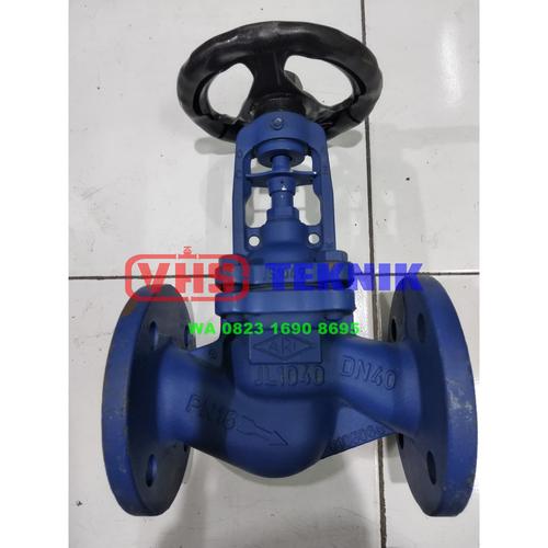 Jual GLOBE VALVE BELLOW SEAL ARI FABA PN16 DN40 EN JL1040 Kota