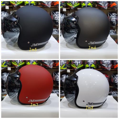 Foto Produk Helm retro bogo merek JM ori - Semua warna, Kaca cembung dari diamond helm