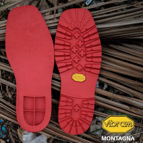 red rubber sole